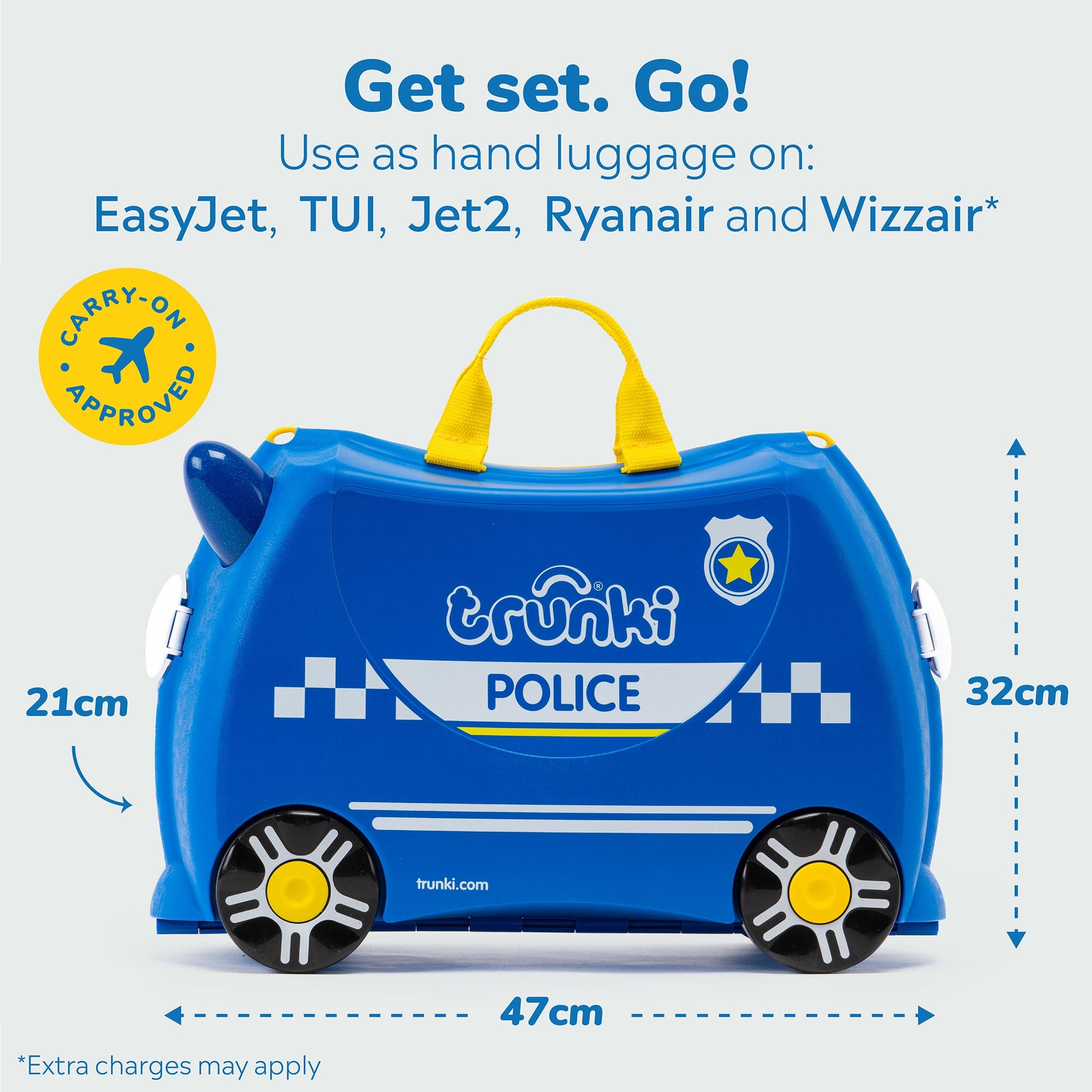 Trunki Ride On Suitcase Percy the Police Car