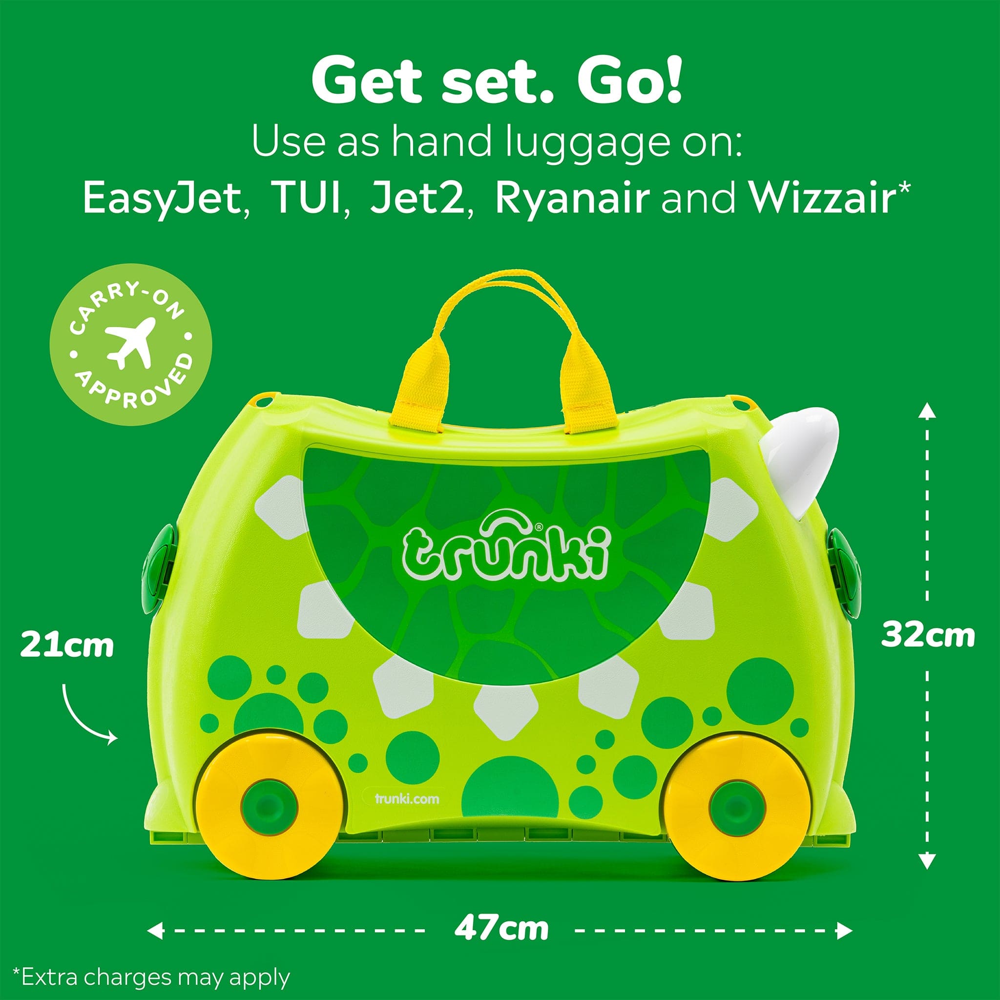 Trunki Ride On Suitcase Dudley the Dinosaur